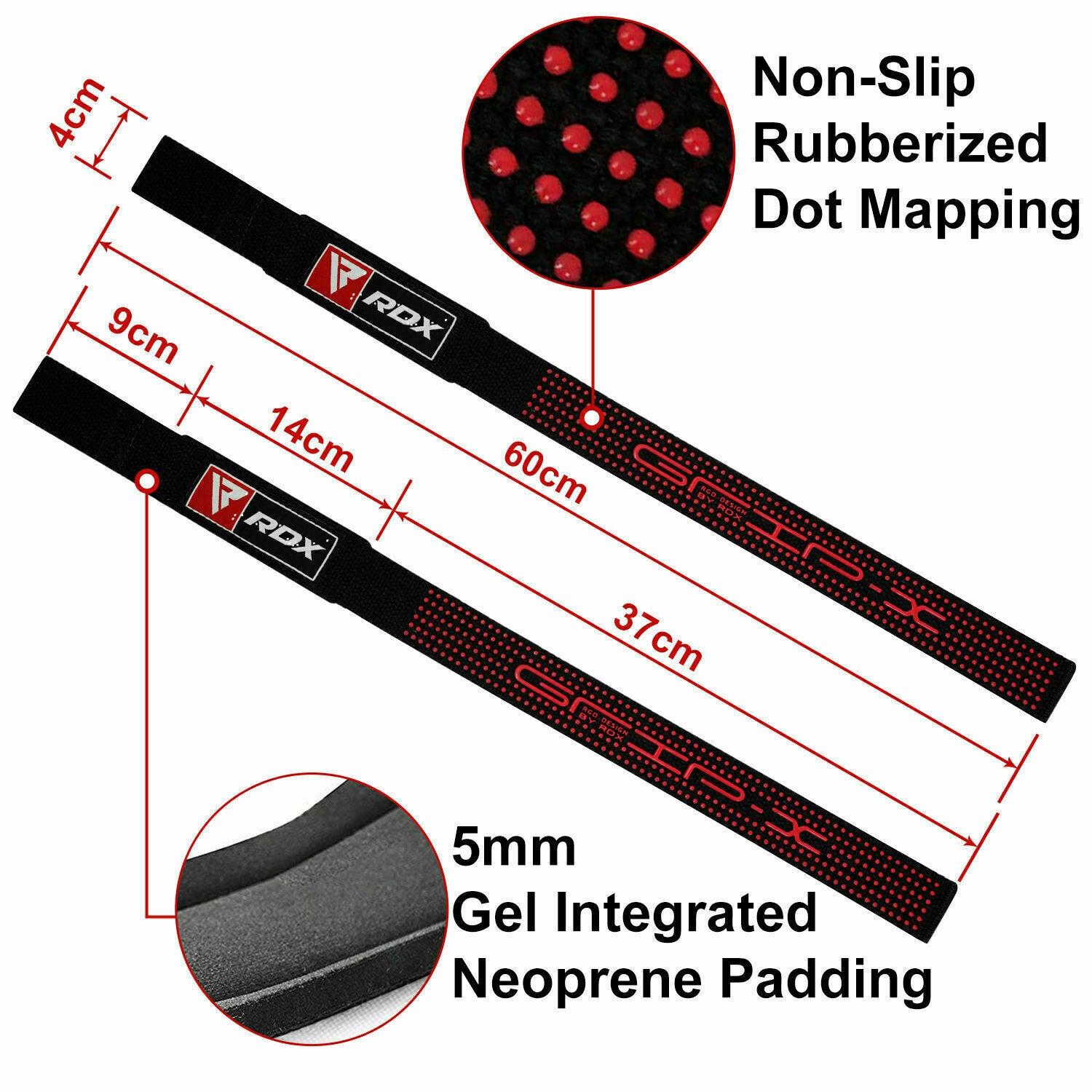 Weight Lifting Wrist Straps by RDX, Wrist Wraps Weight Lifting, Gym Wrist Straps