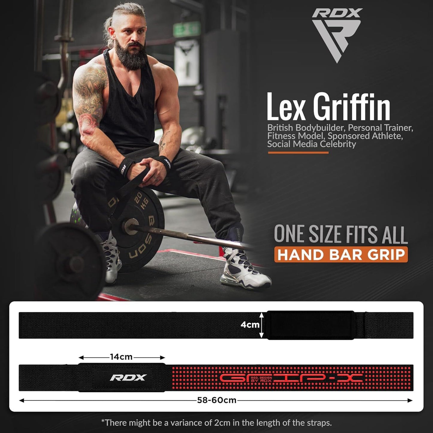 Weight Lifting Wrist Straps by RDX, Wrist Wraps Weight Lifting, Gym Wrist Straps