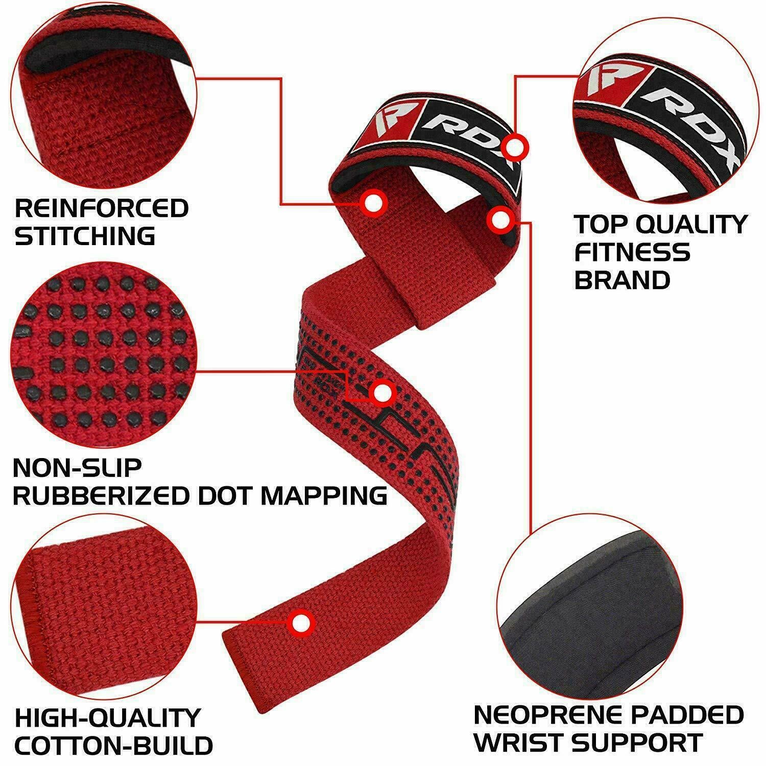 Weight Lifting Wrist Straps by RDX, Wrist Wraps Weight Lifting, Gym Wrist Straps