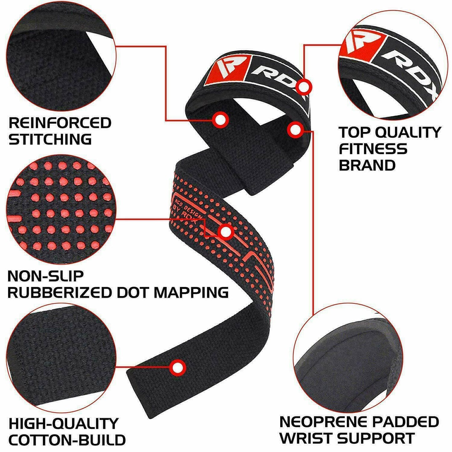 Weight Lifting Wrist Straps by RDX, Wrist Wraps Weight Lifting, Gym Wrist Straps